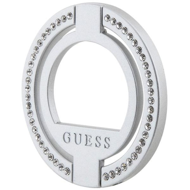 Dėklas Guess MagSafe Ring stand GUMRSALDGS Pilkas/Pilkas Rhinestone 1