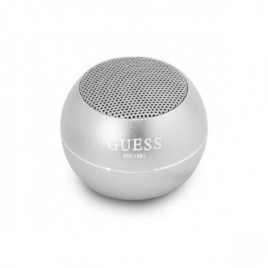 Guess Nešiojamas garsiakalbis GUWSALGEG Speaker mini pilkos spalvos / pilkos spalvos 1