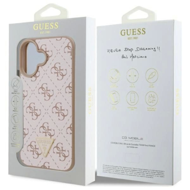 Dėklas Guess New 4G Triangle  iPhone 16 Plus - Baltas 7