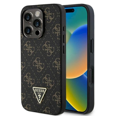 Dėklas Guess New 4G Triangle  iPhone 16 Pro - Juodas