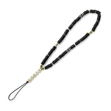 Dėklas Guess pendant GUSTPEARK Phone Strap Juodas/Juodas Heishi Beads 1