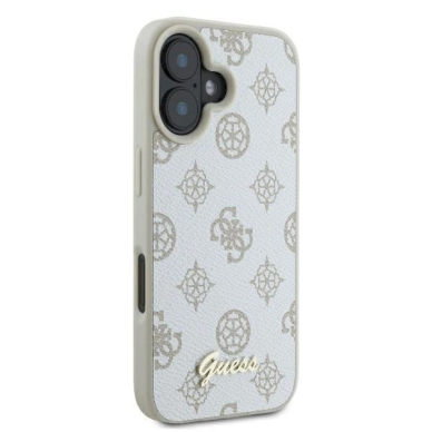 Dėklas Guess Peony Script Logo MagSafe iPhone 16  - Baltas 3