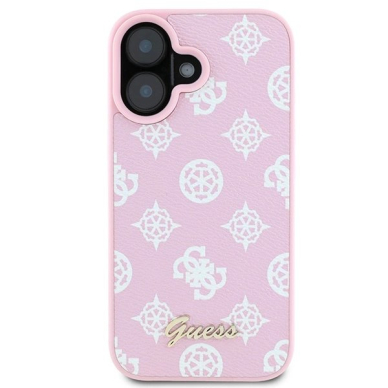 Dėklas Guess Peony Script Logo MagSafe iPhone 16 Plus  - Rožinis 2