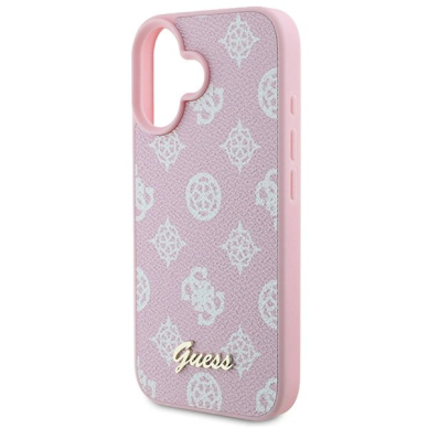 Dėklas Guess Peony Script Logo MagSafe iPhone 16 Plus  - Rožinis 5