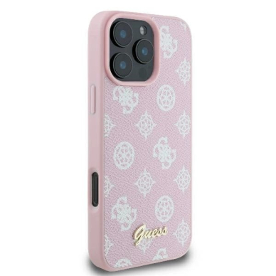 Dėklas Guess Peony Script Logo MagSafe iPhone 16 Pro  - Rožinis 3