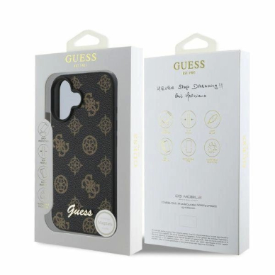 Guess Peony Script MagSafe iPhone 16 Dėklas - juodas 3