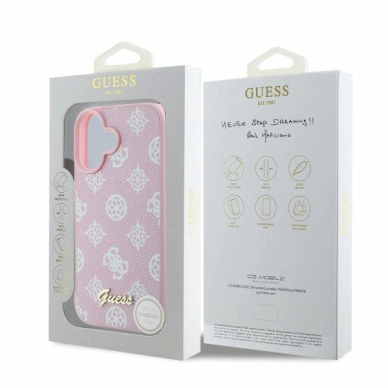 Guess Peony Script MagSafe iPhone 16 Dėklas - rožinis 4