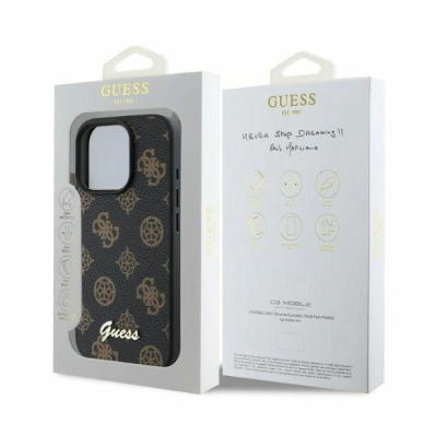 Guess Peony Script MagSafe iPhone 16 Pro Dėklas - juodas 3