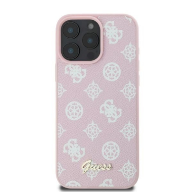 Guess Peony Script MagSafe iPhone 16 Pro Max Dėklas - rožinis 2