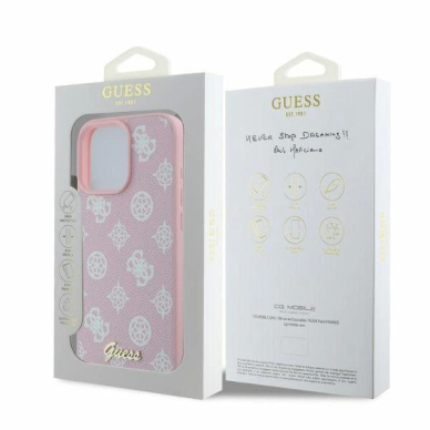 Guess Peony Script MagSafe iPhone 16 Pro Max Dėklas - rožinis 3