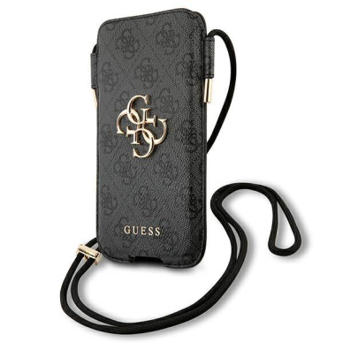 Dėklas Guess Phone bag GUHCP12L4GPSGR 12 Pro Max Tamsiai Pilkas