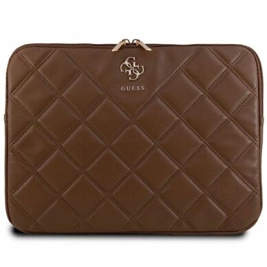 Guess Quilted 4G cover a 14 laptop - brown