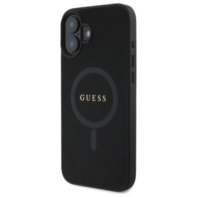 Dėklas Guess Saffiano Classic Logo MagSafe  iPhone 16 - Juodas 1