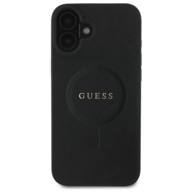 Dėklas Guess Saffiano Classic Logo MagSafe  iPhone 16 - Juodas 2