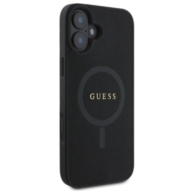 Dėklas Guess Saffiano Classic Logo MagSafe  iPhone 16 - Juodas 3