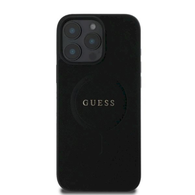 Guess Saffiano Classic Logo MagSafe Dėklas iPhone 16 Pro Max - juodas 2