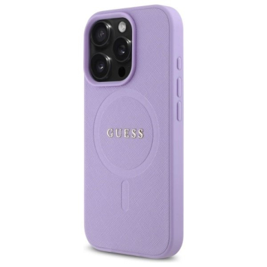 Dėklas Guess Saffiano MagSafe  iPhone 16 Pro - Violetinis 1