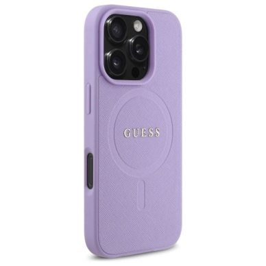 Dėklas Guess Saffiano MagSafe  iPhone 16 Pro - Violetinis 3