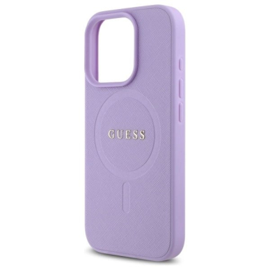 Dėklas Guess Saffiano MagSafe  iPhone 16 Pro - Violetinis 5