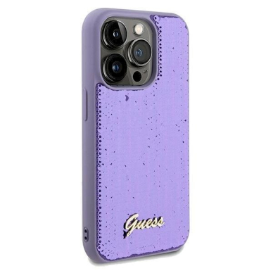 Originalus Guess dėklas Sequin Script MetaliPhone 13 Pro / 13 - Violetinis 3