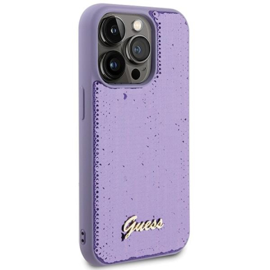 Dėklas Guess Sequin Script Metal   iPhone 15 Pro Max - Violetinis 3