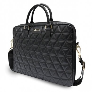 Guess Torba GUCB15QLBK 15" czarna/black Quilted 1