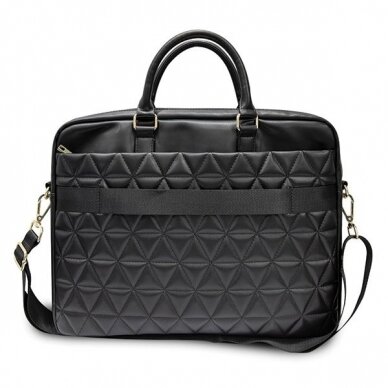 Guess Torba GUCB15QLBK 15" czarna/black Quilted 2