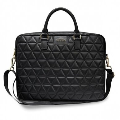 Guess Torba GUCB15QLBK 15" czarna/black Quilted