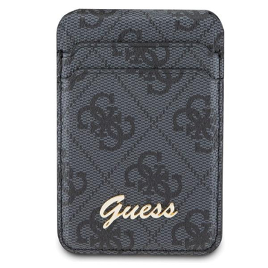 Guess Wallet Card Slot Stand GUWMSHG4SHK case - Juodas MagSafe 4G Classic Logo 1