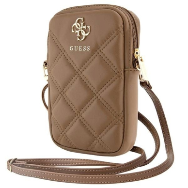 Guess Zip Quilted 4G Krepšys - brown