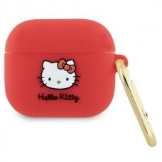 Hello Kitty Dėklas Silicone 3D Kitty HeadAirPods 3 - fuchsia