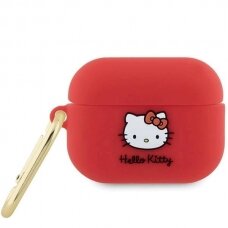 Hello Kitty Dėklas Silicone 3D Kitty HeadAirPods Pro 2 (2022/2023) - fuchsia