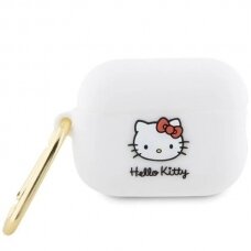 Hello Kitty Dėklas Silicone 3D Kitty HeadAirPods Pro 2 (2022/2023) - Baltas