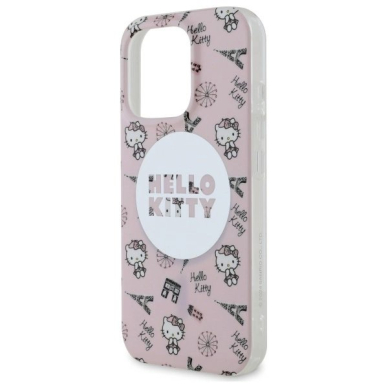 Dėklas Hello Kitty IML All Over Paris Magsafe  iPhone 16 Pro Max - Pink 5