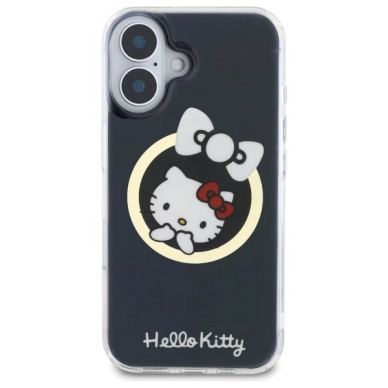 Dėklas Hello Kitty IML Fun bow Magsafe iPhone 16  - Juodas 2