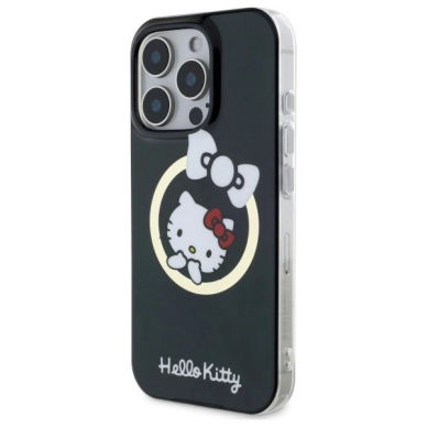 Dėklas Hello Kitty IML Fun Bow Magsafe iPhone 16 Pro  - Juodas 1