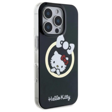 Dėklas Hello Kitty IML Fun Bow Magsafe iPhone 16 Pro  - Juodas 3