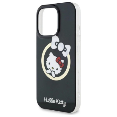 Dėklas Hello Kitty IML Fun Bow Magsafe iPhone 16 Pro  - Juodas 5