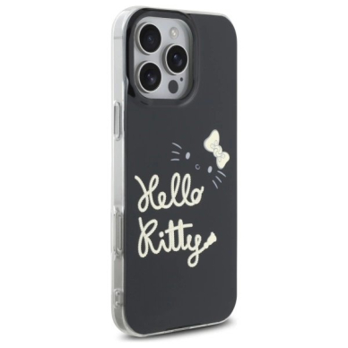 Dėklas Hello Kitty IML Golden Diva MagSafe  iPhone 16 Pro Max - Juodas 3