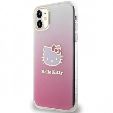 Hello Kitty Dėklas IML Gradient Electrop Kitty HeadiPhone 11 / Xr - Rožinis 1