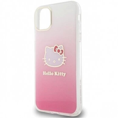 Hello Kitty Dėklas IML Gradient Electrop Kitty HeadiPhone 11 / Xr - Rožinis 5