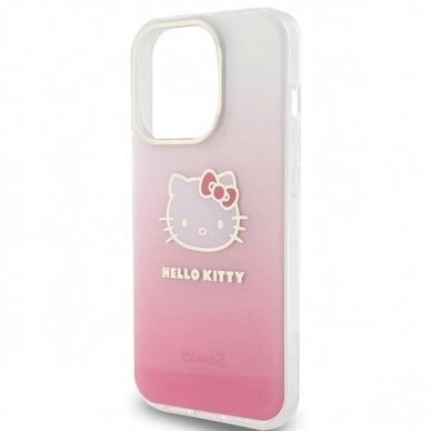 Hello Kitty Dėklas IML Gradient Electrop Kitty HeadiPhone 14 Pro - Rožinis 5