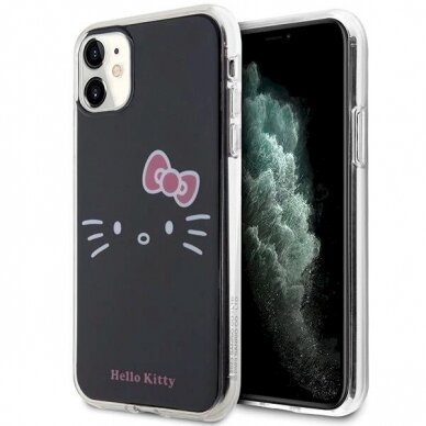 Hello Kitty Dėklas IML Kitty FaceiPhone 11 / Xr - Juodas