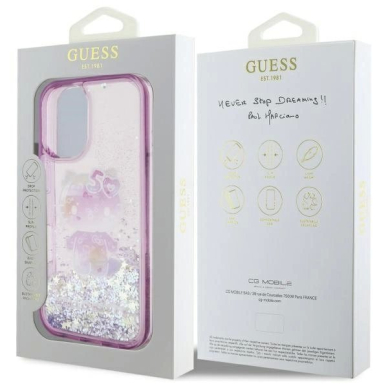 Dėklas Hello Kitty Liquid Glitter 50TH Anniversary Party iPhone 16  - Violetinis 7