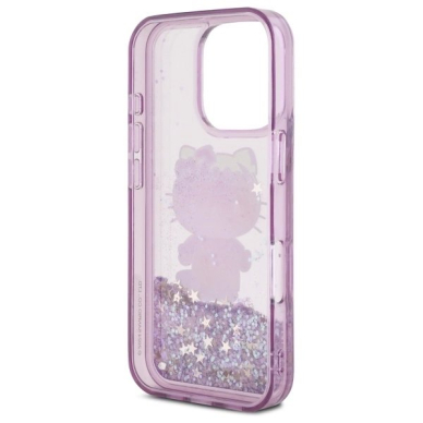 Dėklas Hello Kitty Liquid Glitter 50TH Anniversary Party iPhone 16 Pro  - Violetinis 6