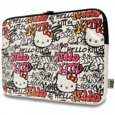 Hello Kitty PU Metal Logo Dėklas a 14 laptop - beige 1