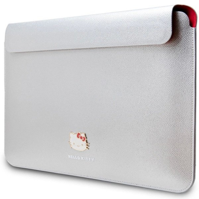 Hello Kitty PU Metal Logo Dėklas a 14 laptop - silver 1