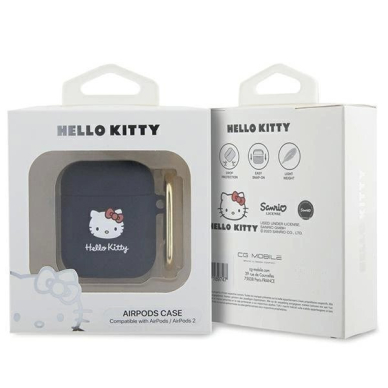 Hello Kitty Dėklas Silicone 3D Kitty HeadAirPods 1/2 - Juodas 2