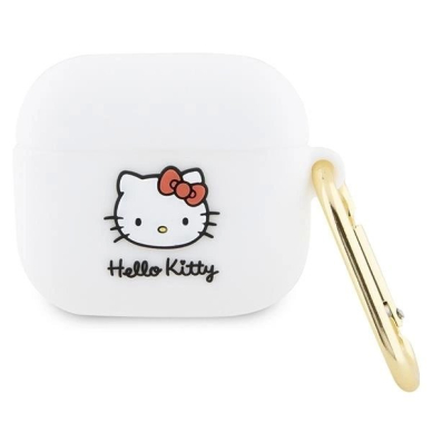 Hello Kitty Dėklas Silicone 3D Kitty HeadAirPods 3 - Baltas