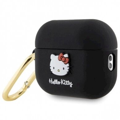 Hello Kitty Dėklas Silicone 3D Kitty HeadAirPods Pro 2 (2022/2023) - Juodas 2